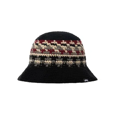 Pre-owned Stussy Fairisle Bucket Hat 'black' | Men's Size Onesize