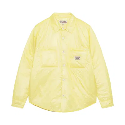 Pre-owned Stussy Fatigue Overshirt Nylon 'pale Lime' In Yellow