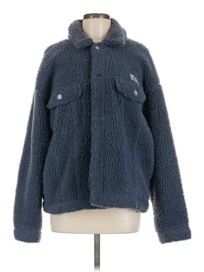 Pre-owned Stussy Faux Fur Jacket In Blue