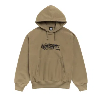 Pre-owned Stussy Fawn Hoodie 'army' | Tan | Men's Size S In Brown