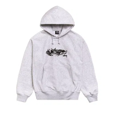 Pre-owned Stussy Fawn Hoodie 'ash Heather' | Grey | Men's Size Xxl In Gray