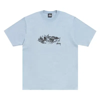 Pre-owned Stussy Fawn Tee 'slate' | Blue | Men's Size M