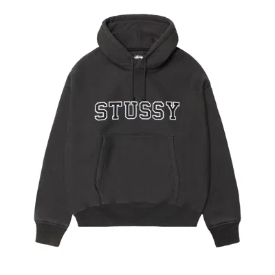 Pre-owned Stussy Felt Applique Hoodie 'black' | Men's Size M