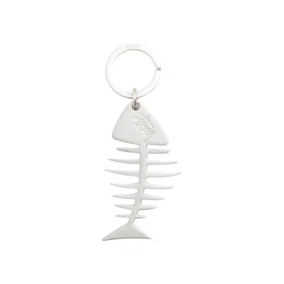 Pre-owned Stussy Fishbone Keychain 'silver' | Men's Size Onesize