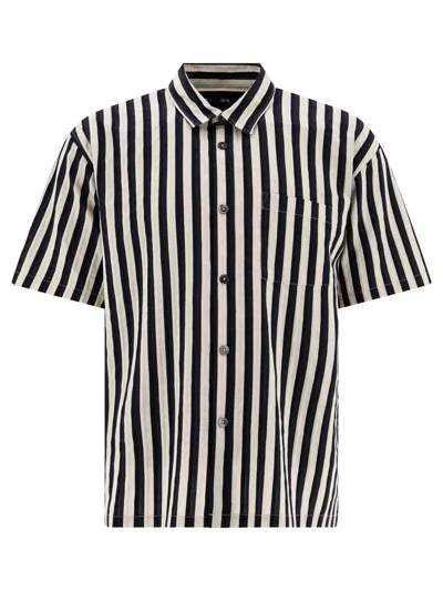 Stussy Striped Viscose Shirt With Chest Pocket In Multi