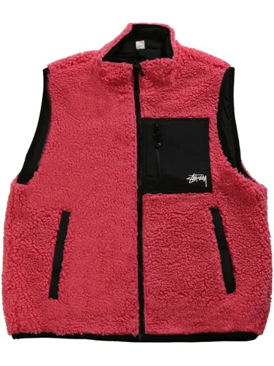 Stussy Fleece Gilet In ピンク