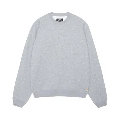 Pre-owned Stussy Fleece Raglan Crew 'grey Heather'