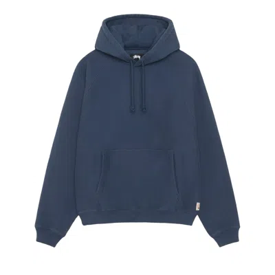Pre-owned Stussy Fleece Raglan Hoodie 'navy' | Blue | Men's Size S