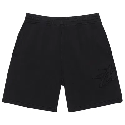 Pre-owned Stussy Fleece Tonal Appliqué Short 'black' | Men's Size L
