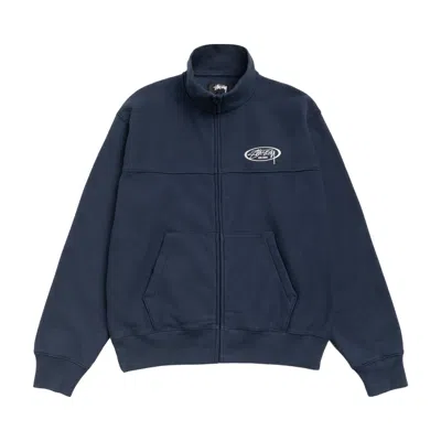Pre-owned Stussy Fleece Track Jacket 'navy' | Blue | Men's Size Xl