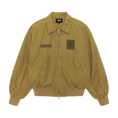 Pre-owned Stussy Flight Bomber 'golden Olive' | Green | Men's Size Xxl