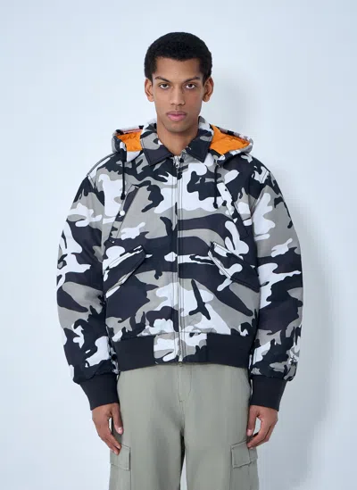 Stussy Flight Bomber Jacket Snow Camo In Multi