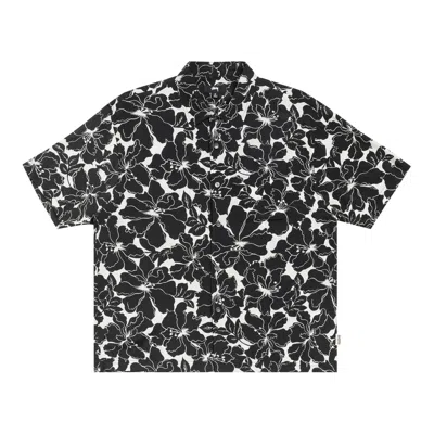 Pre-owned Stussy Floral Hawaiian Shirt 'black' | Men's Size S