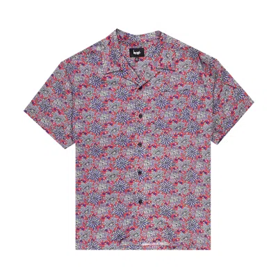 Pre-owned Stussy Floral Print Shirt 'red'