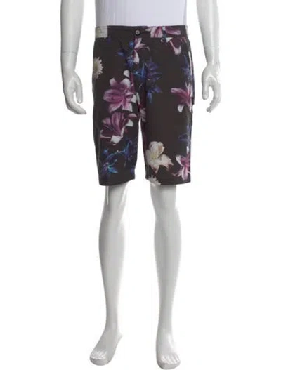 Pre-owned Stussy Floral Print Shorts In Green