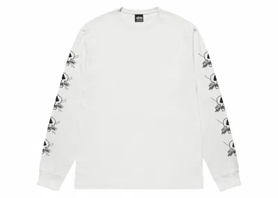 Pre-owned Stussy Foils Long Sleeve Pigment Dyed Tee Shirt In Natural