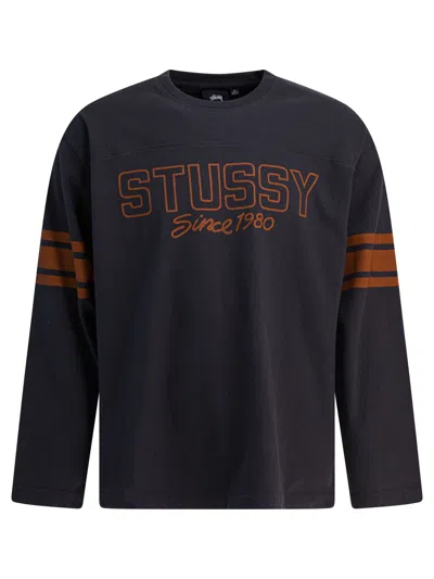 Stussy Football Crew Sweater In Black