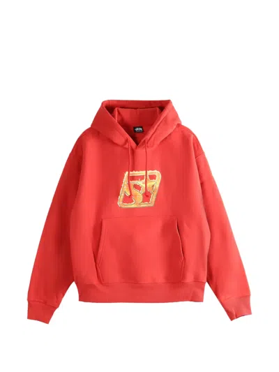 Stussy Front-graphic Hoodie In Red