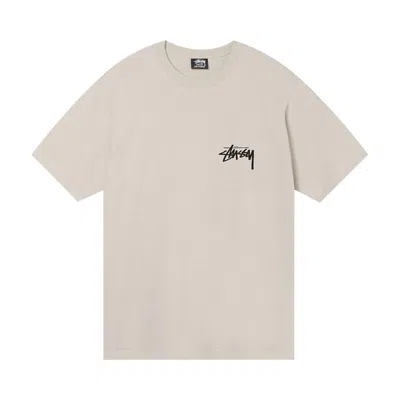Pre-owned Stussy Fuzzy Dice Tee 'smoke' In Cream