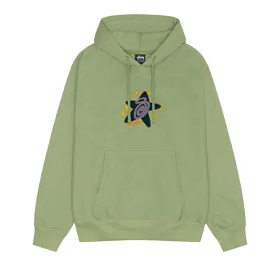 Pre-owned Stussy Galaxy Hoodie 'moss' In Green