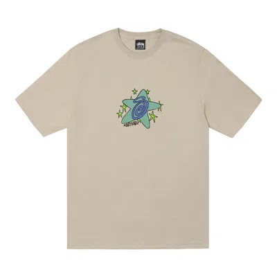 Pre-owned Stussy Galaxy T-shirt 'khaki' In Green