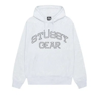 Pre-owned Stussy Gear Hoodie 'ash Heather'