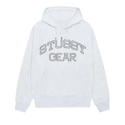 Pre-owned Stussy Gear Hoodie 'ash Heather' In Grey