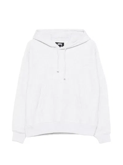 Stussy Gear Logo Hoodie In White