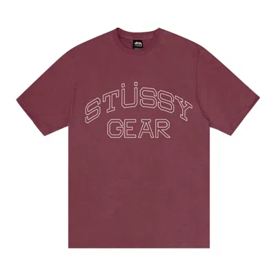 Pre-owned Stussy Gear Tee 'oxblood' | Red | Men's Size Xl