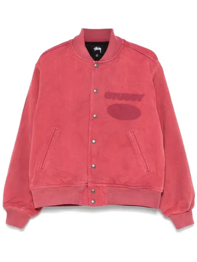 Stussy Ghost Bomber Jacket In Pink