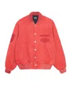 Stussy Ghost Logo Bomber Jacket In Red