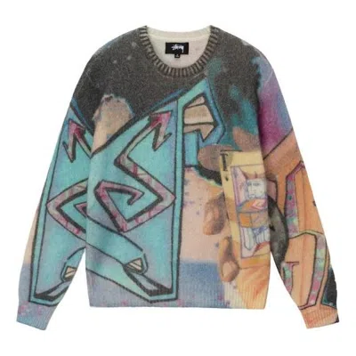 Stussy Goldie Sweater 'muticolor' In Gray