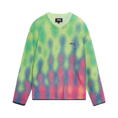 Pre-owned Stussy Gradient Dot Brushed Sweater 'multicolor' In Multi-color
