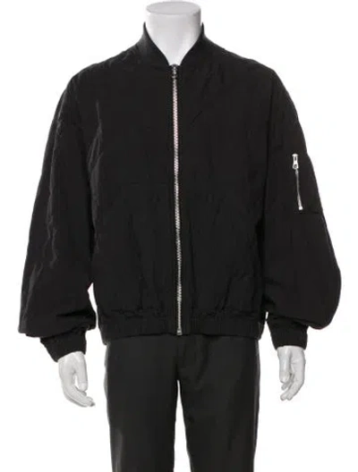 Pre-owned Stussy Graphic Print Bomber Jacket In Gray