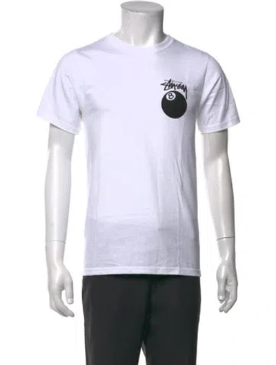 Pre-owned Stussy Graphic Print Crew Neck T-shirt In Black