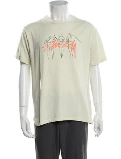 Pre-owned Stussy Graphic Print Crew Neck T-shirt In Green