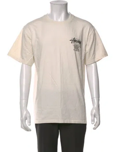 Pre-owned Stussy Graphic Print Crew Neck T-shirt In Neutral