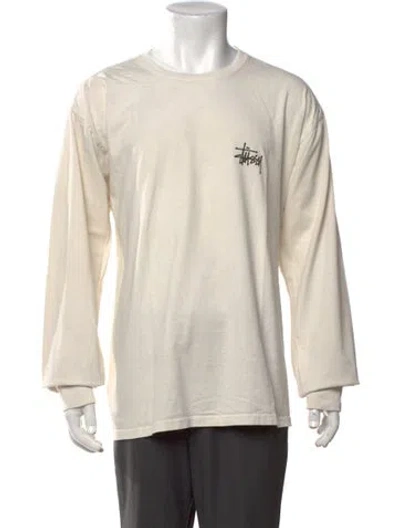 Pre-owned Stussy Graphic Print Crew Neck T-shirt In Neutrals