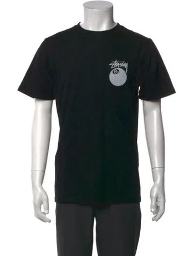 Pre-owned Stussy Graphic Print Crew Neck T-shirt W/ Tags In Black