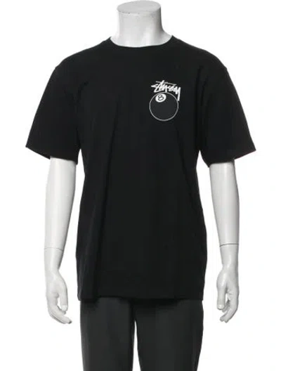 Pre-owned Stussy Graphic Print Crew Neck T-shirt W/ Tags In Black
