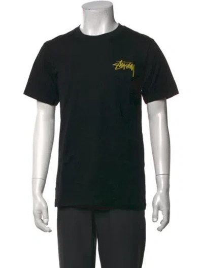 Pre-owned Stussy Graphic Print Crew Neck T-shirt W/ Tags In Black