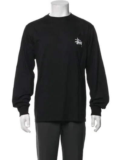 Pre-owned Stussy Graphic Print Crew Neck T-shirt W/ Tags In Black