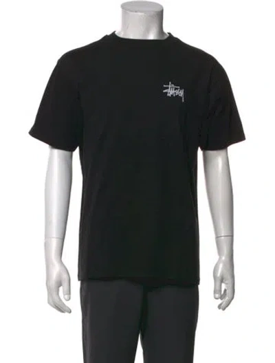 Pre-owned Stussy Graphic Print Crew Neck T-shirt W/ Tags In Black