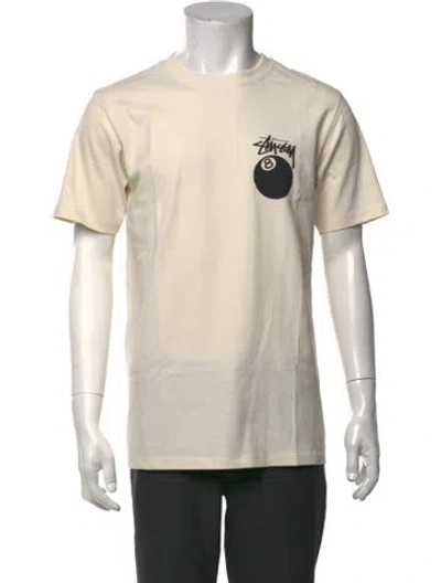 Pre-owned Stussy Graphic Print Crew Neck T-shirt W/ Tags In Neutrals