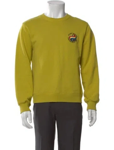Pre-owned Stussy Graphic Print Crew Neck In Yellow