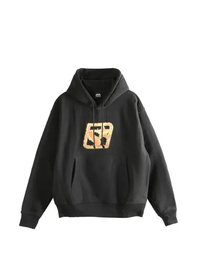 Stussy Graphic-print Hoodie In Black