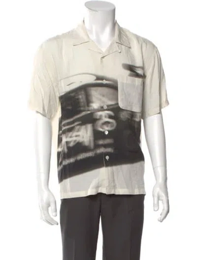 Pre-owned Stussy Graphic Print Short Sleeve Shirt In Neutral