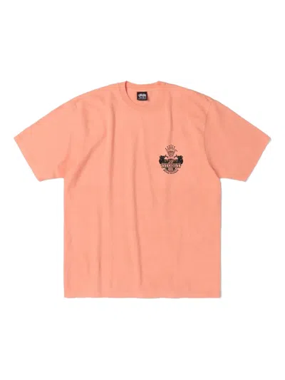 Stussy Graphic-print T-shirt In Orange
