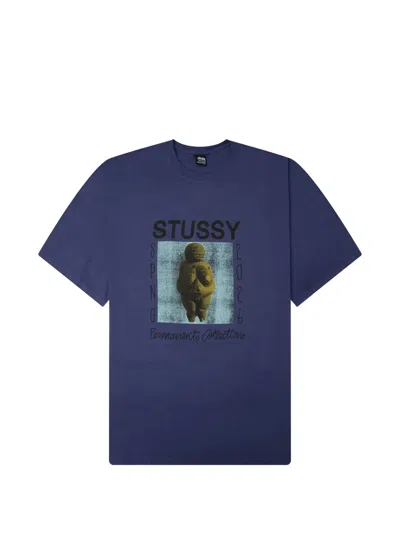 Stussy Graphic-print Cotton T-shirt In Blue