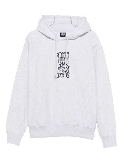 Stussy Grey Knit Cotton Sweater In White